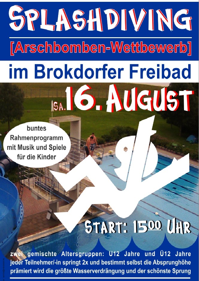 Splashdiving Contest im Freibad